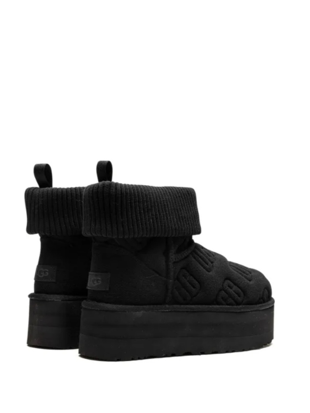 UGG Classic Mini Platform Felted Black Boots New! - Picture 3 of 10